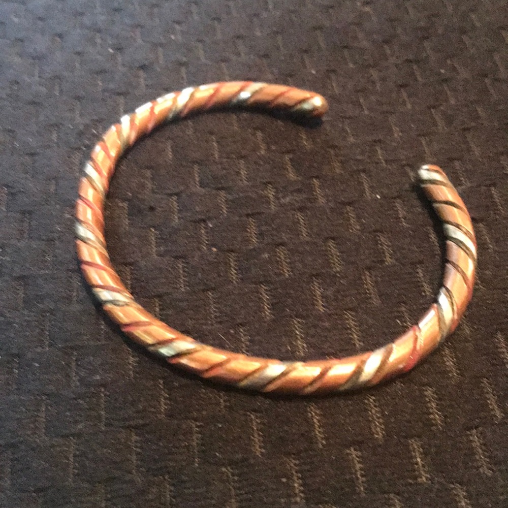 Copper and metal toned bracelet